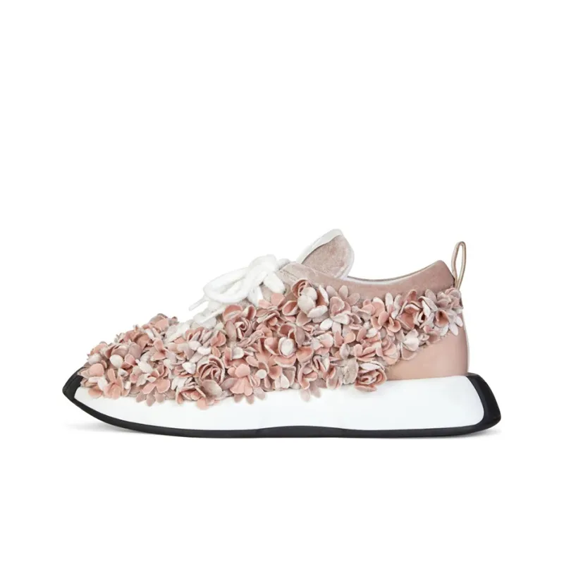 Giuseppe Zanotti/GZ Fero Cushioned Wear Resistant Lightweight Warm Low Top Casual Shoes Women's Gray Pink-0