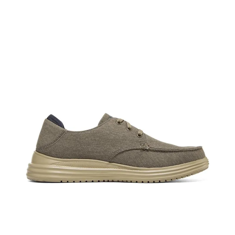 Skechers Proven Anti-Slip Wear-Resistant Low-Top Casual Shoes Men's Khaki-1