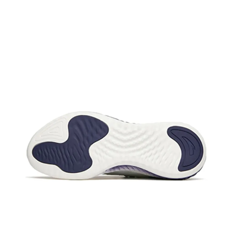 Anta Running Collection Cushioning Anti Slip Wear Resistant Breathability Low Top Running Shoes Men's White Purple-5