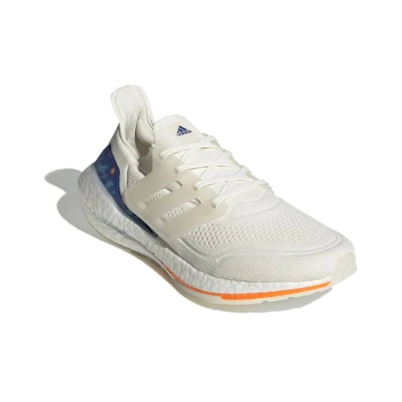Adidas Ultra Boost 21 White Royal Blue-2