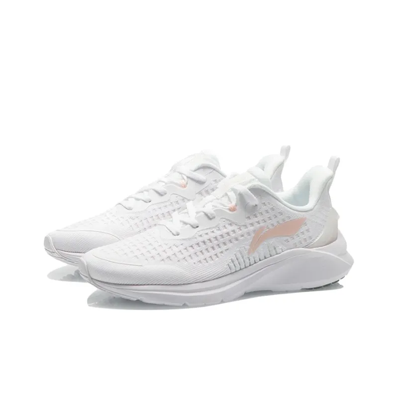 LiNing Lightweight And Breathable Low Top Running Shoes Women's White Casual-2