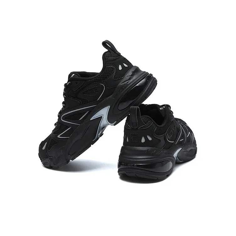 FILA Hertitage Low Top Black Women's-3