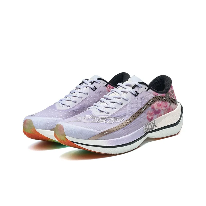 XTEP 160X 2.0 Anti Slip And Wear Resistant Rebound Low Top Running Shoes Women's Violet Blue Pure White Pink New-2