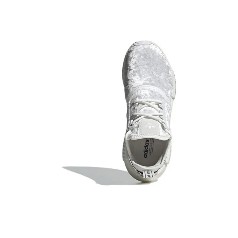 Adidas Nmd R1 Velour White Silver Women's-4