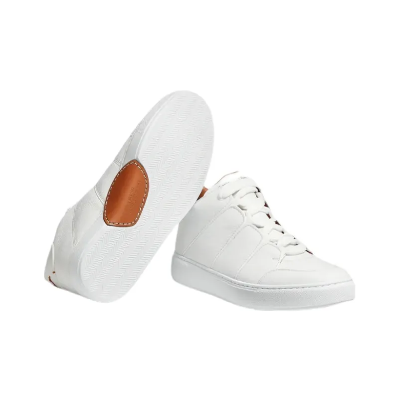 Zegna Tiziano Stylish Skateboarding Shoes Men's White-3