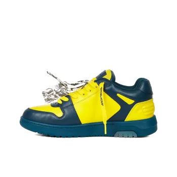 OFF WHITE Out Of Office Zip Tie Sneakers 'Yellow Navy'