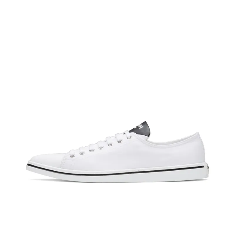 PRADA Low Top Skateboard Shoes Men's White-0
