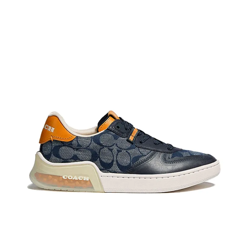 COACH CitySole Court Low Top Stylish Skateboarding Shoes Women's Denim Blue-1