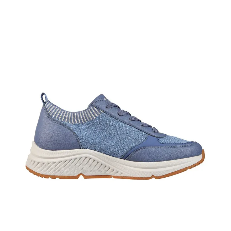 Skechers Arch Fit S-Miles - Walk On Cushioning Anti-Slip And Wear-Resistant Low-Top Casual Shoes Women's Blue-1