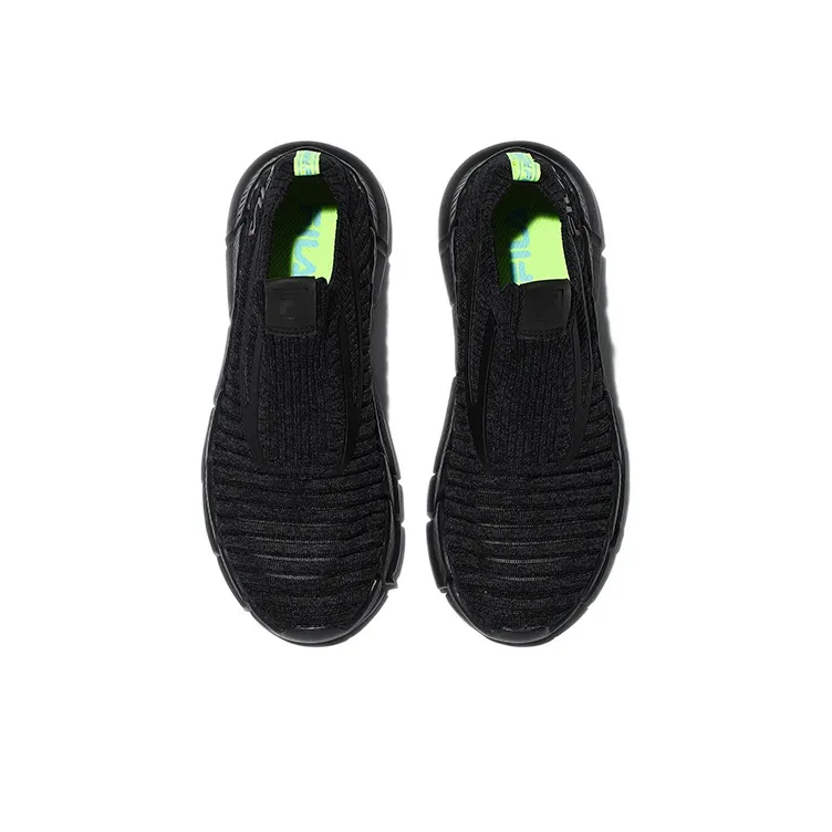 FILA Shock Absorbers With Slip Resistant And Abrasion Resistant Properties Low Top Casual Shoes Unisex Black-3