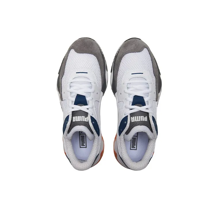 PUMA Unisex Storm Origin Sneakers White/Grey/Blue-3