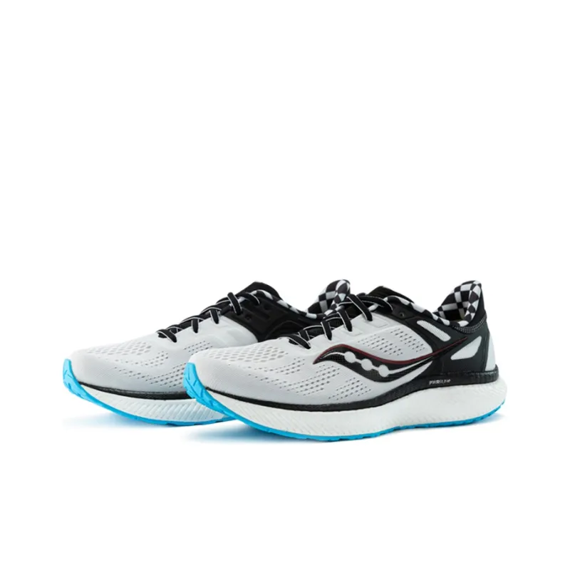 Saucony Hurricane Cushioning Anti-Slip And Wear-Resistant Support Low-Top Running Shoes Men's White Black-2