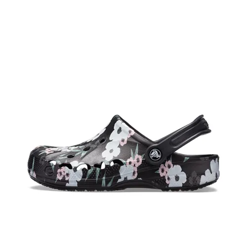 Crocs Baya Printed Clogs 'Tropical Floral Black' Women's