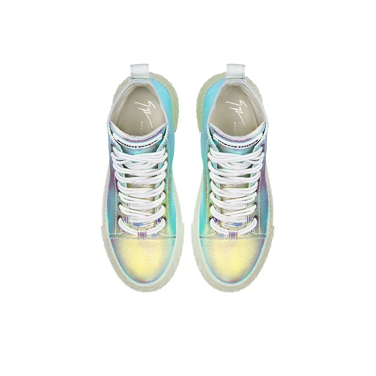 Giuseppe Zanotti/GZ Blabber High Top Skateboard Shoes Women's Gold-4