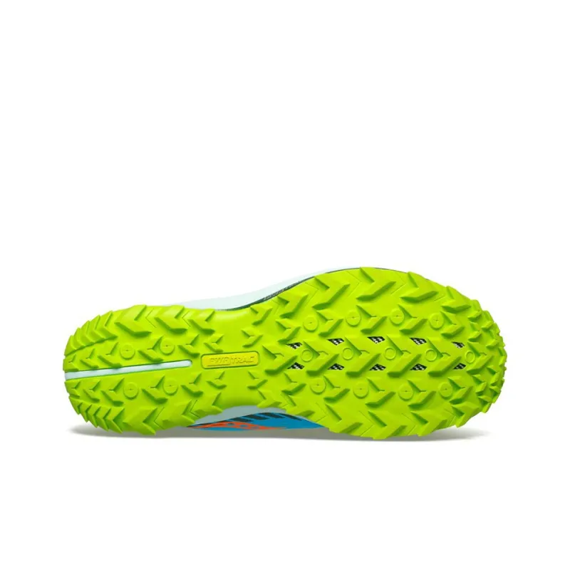 Saucony Peregrine Falcon 11 Running Shoes Men Low-Top Blue/Green/Orange-4