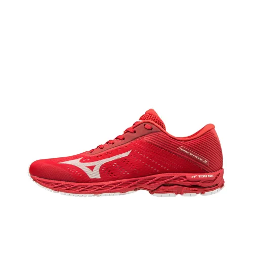 Mizuno Wave Shadow 3 Running Shoes Men Low-Top Red