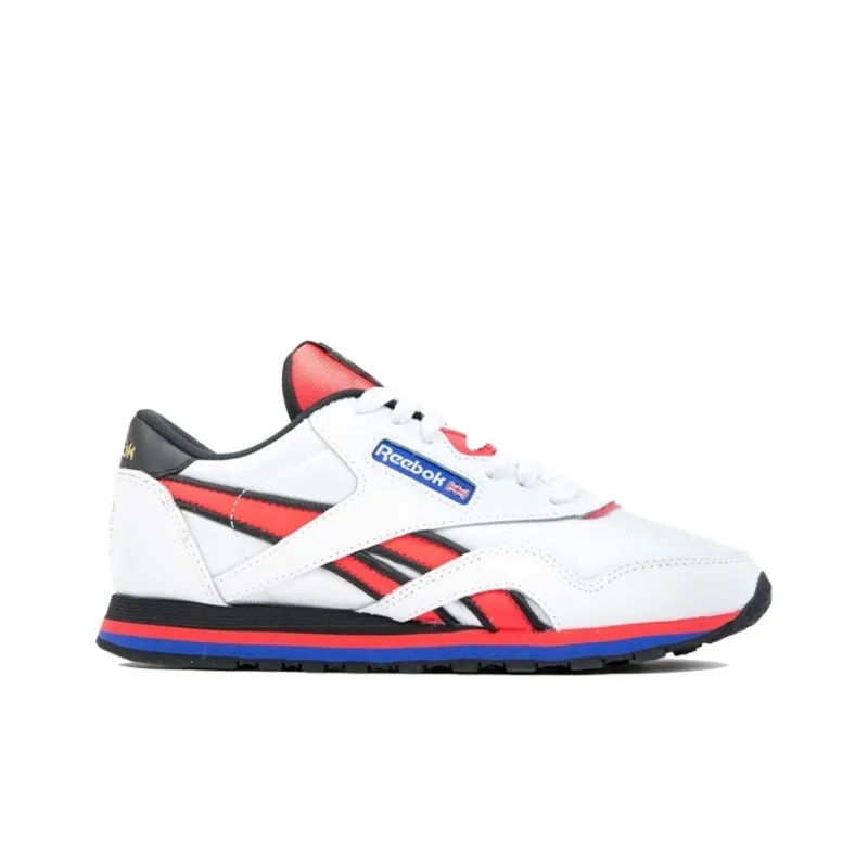 Reebok Classic Nylon Casual Shoes Men Low-Top White/Red-1