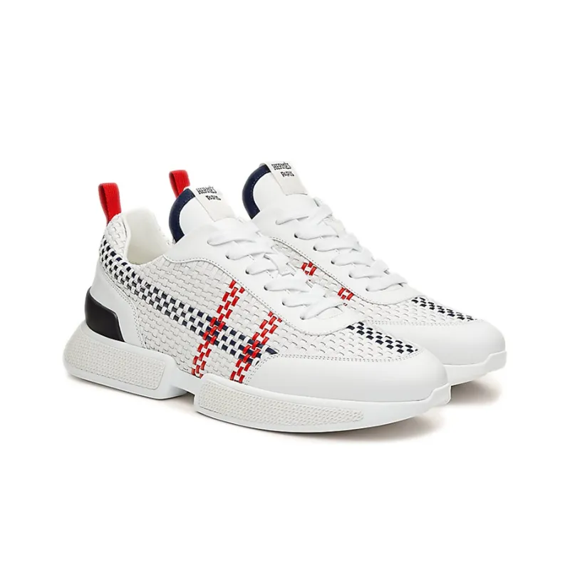 HERMES Drift Cushioning, Slip Resistant, And Abrasion Resistant Low Top Casual Shoes Men's White-2