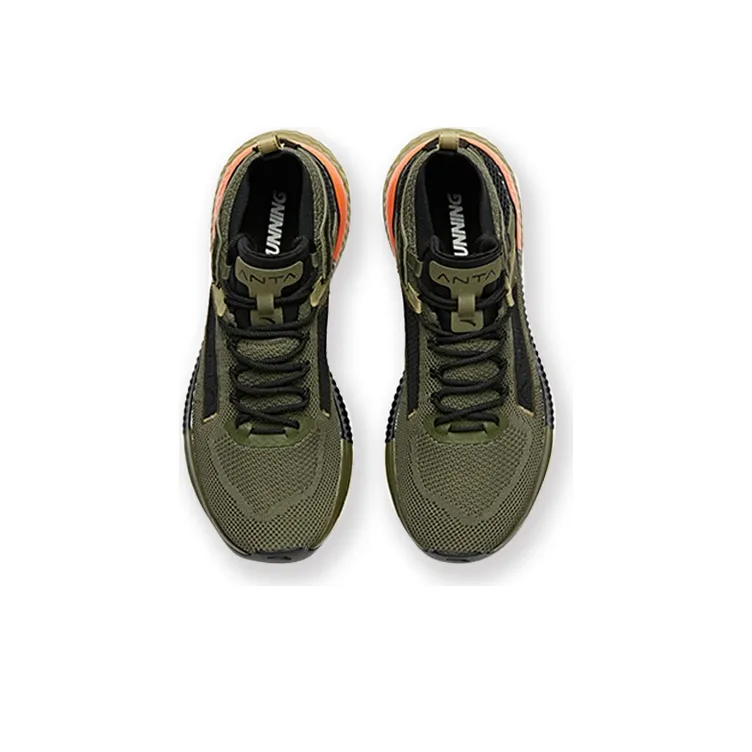Anta Shock Absorbers With Slip Resistant And Abrasion Resistant Properties Mid Top Running Shoes Men's-3
