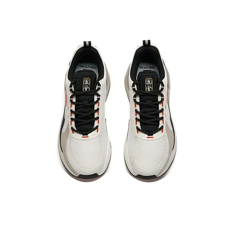 Anta Pursuing Clouds Durable Breathable Low-Top Sports Casual Shoes Men's White Black Blue-3