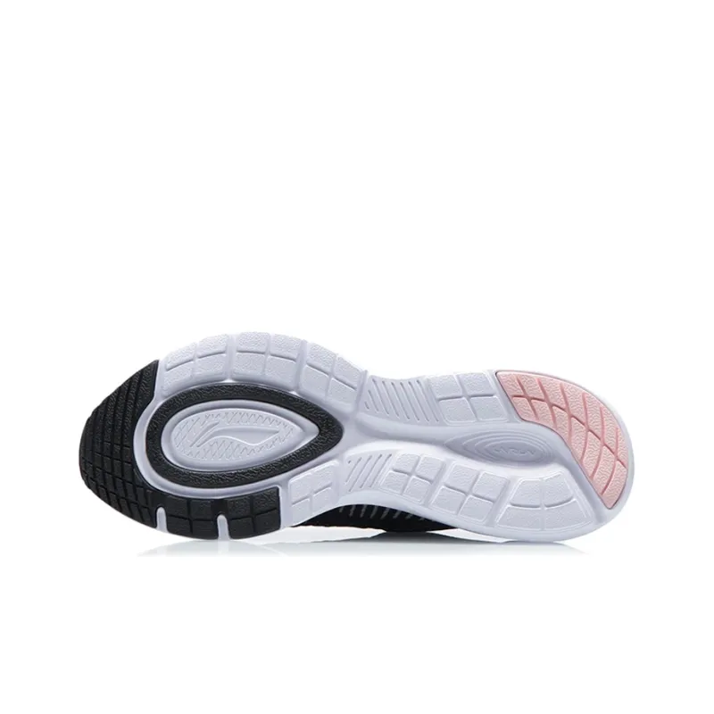 LiNing Abrasion Resistant Slip Resistant Cushioning Low Top Running Shoes Women's Black-4