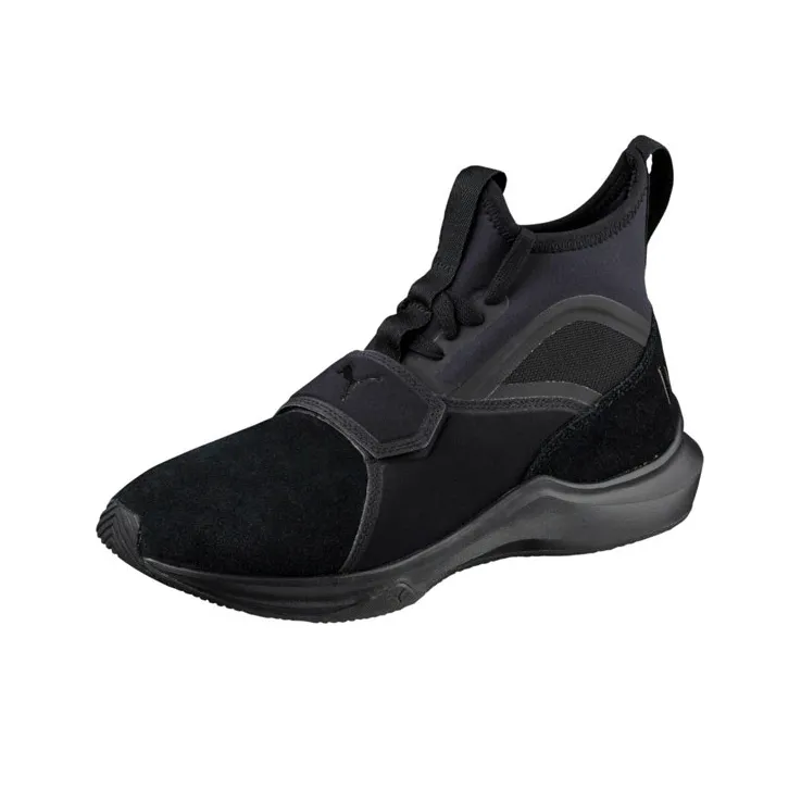 PUMA Phenom Anti-Slip Wear-Resistant Mid-Top Running Shoes Women's Black-1