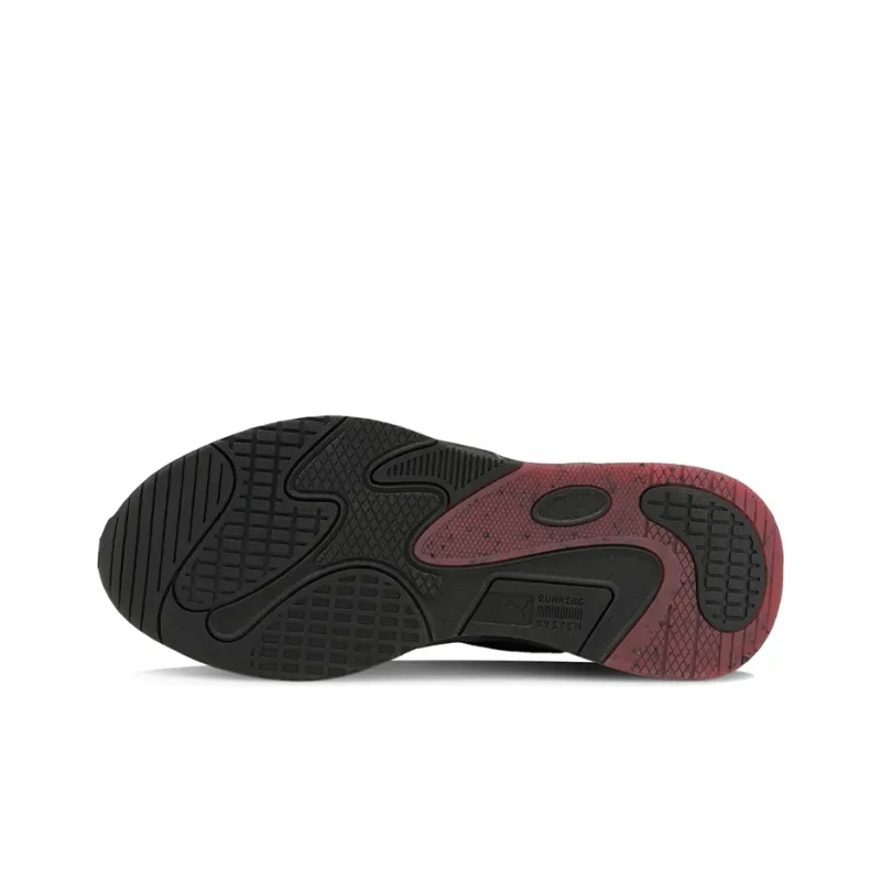 PUMA Scuderia Ferrari Cushioned Wear Resistant Lightweight Low Top Casual Shoes Men's Black-4