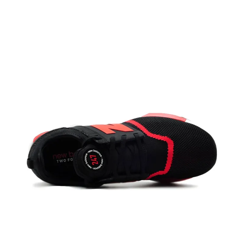 New Balance NB 247 Slip Resistant Breathable Low Top Running Shoes Unisex Black Red 2E Width-3