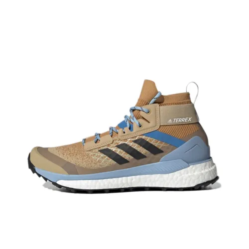 Adidas Terrex Free Hiker Casual Shoes Women's Mid-Top Brown/Blue