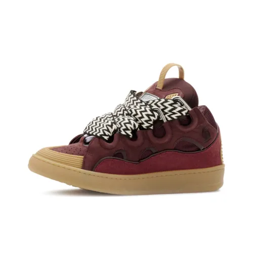 Lanvin Wmns Leather Curb Skate shoes Sneakers Wine Female