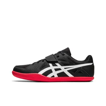 Asics Abrasion Resistant Low Top Running Shoes Men's Black Red