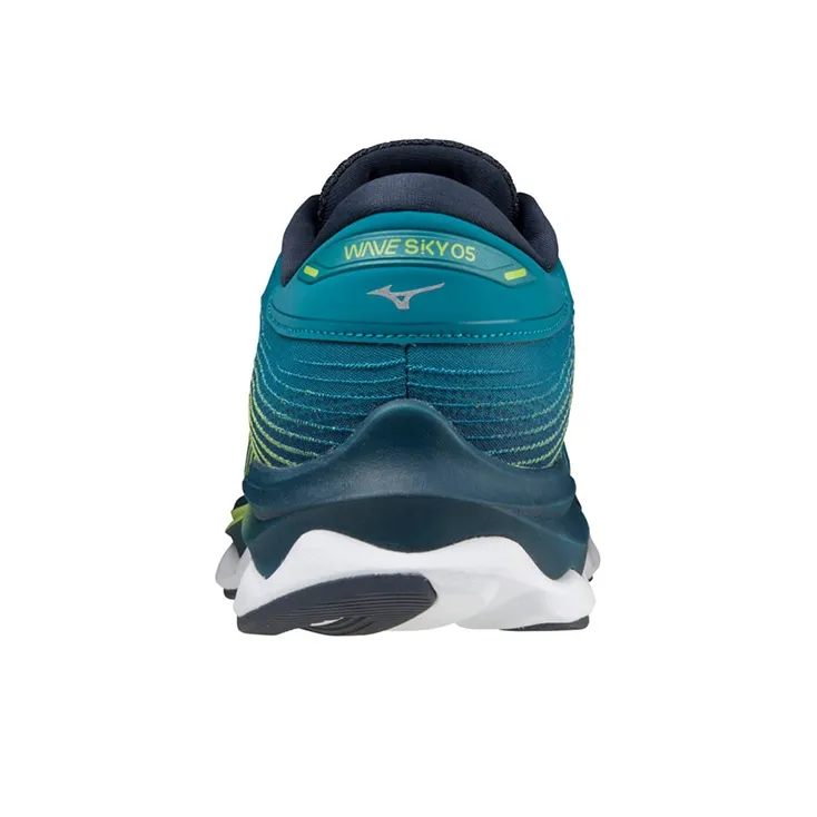 Mizuno Wave Sky 5 Wear-resistant Non-slip And Breathable Low-Top Running Shoes Unisex Blue Green-3