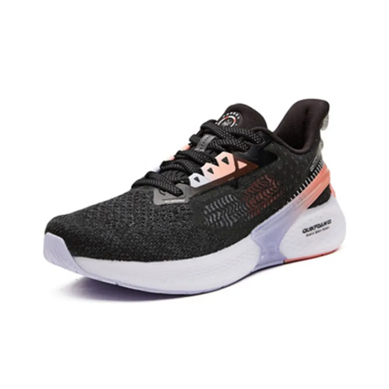 361° Flying Wing Breathable Low Top Running Shoes Women's Black Pink-1