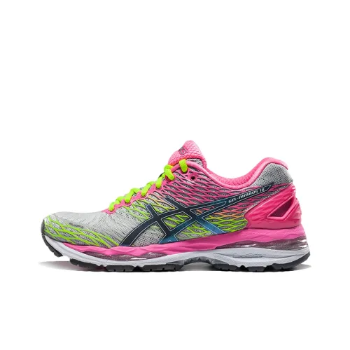 Asics GEL-Nimbus 18 Running Shoes Women's Low-Top Pink/Green