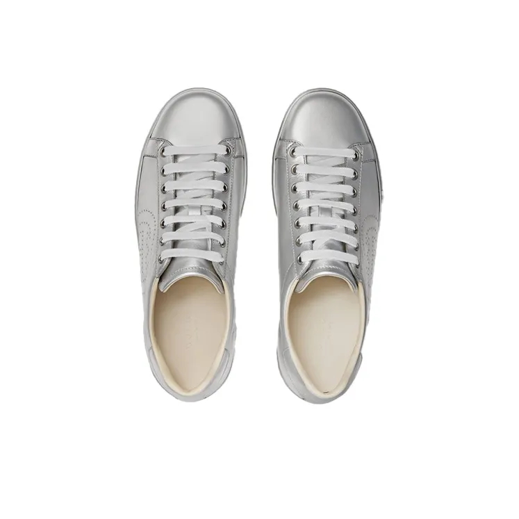 GUCCI Women's Ace 'Metallic Silver' Women's-2
