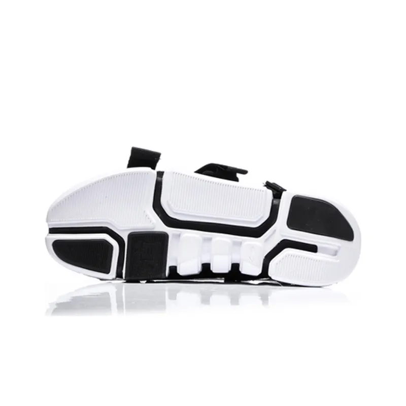 LiNing Platform Paris Fashion Apparel Zhou Beach Sandals Men's Black White-4