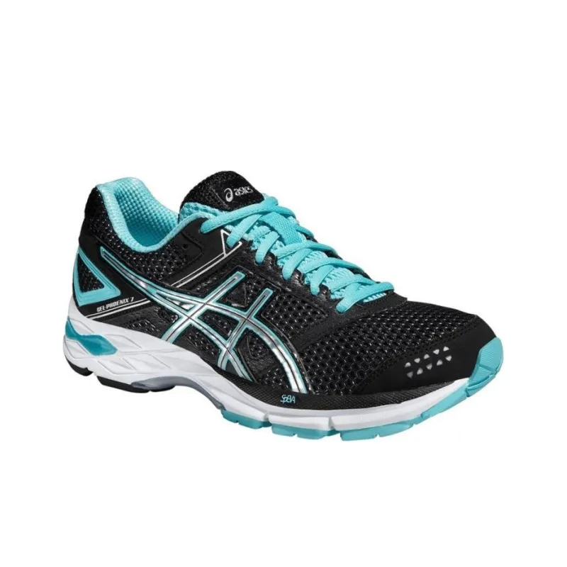 Asics Gel-Phoenix 7 Running Shoes Unisex Low-Top Black/Blue/Silver-2
