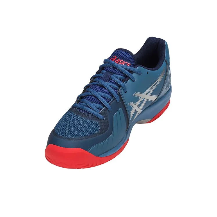 Asics Gel-Court Speed Wear-Resistant Cushioning Slip-Resistant Low-Top Running Shoes Men's Blue White Red-2