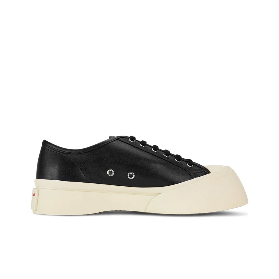 フラットシューズ Lace Pablo Sneakers - Marni - Leather - Black Black nappa leather Pablo lace-up sneaker | Marni
