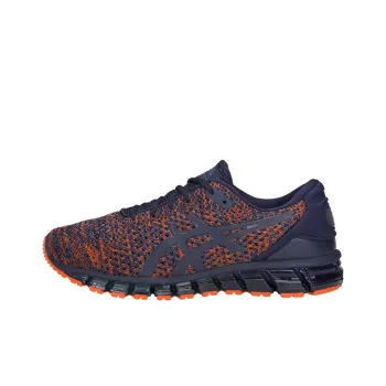 Asics Gel-Quantum 360 Knit 2 Breathable And Wear-resistant Low-Top Running Shoes Men's Blue Orange