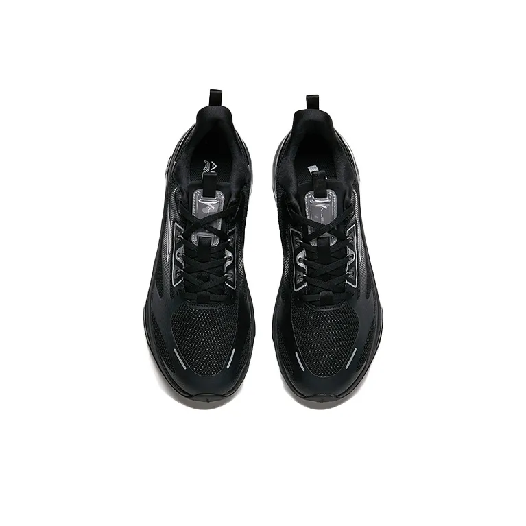 Anta Cushioning Anti-Slip And Wear-Resistant Rebound Breathable Low-Top Running Shoes Men's Black-2
