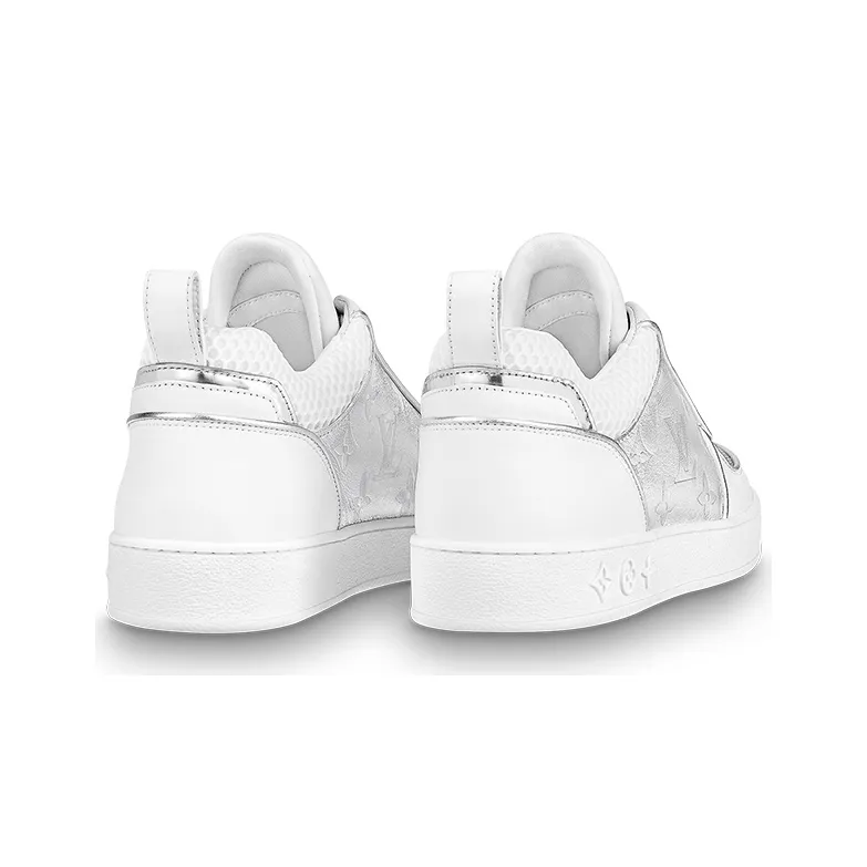 LOUIS VUITTON Boombo Low Top Stylish Skateboarding Shoes Women's Silver White-4