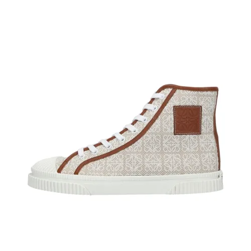 LOEWE Anagram Casual Shoes Women's High-Top Brown