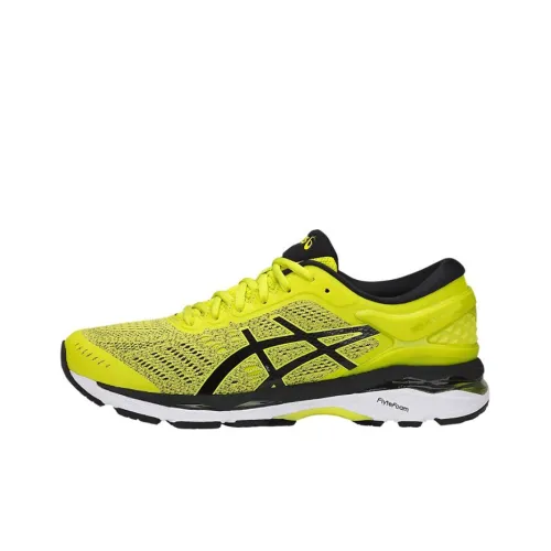 Asics Gel-Kayano 24 Running Shoes Men Low-Top Lemon Yellow/Black