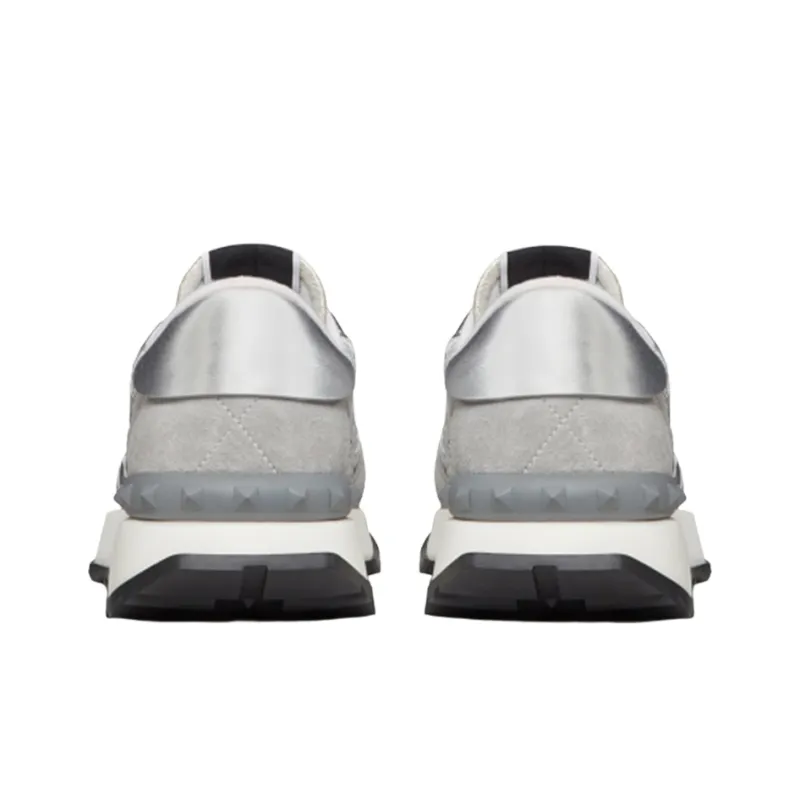 Valentino Lace And Mesh Lacerunner Silver Women's-4