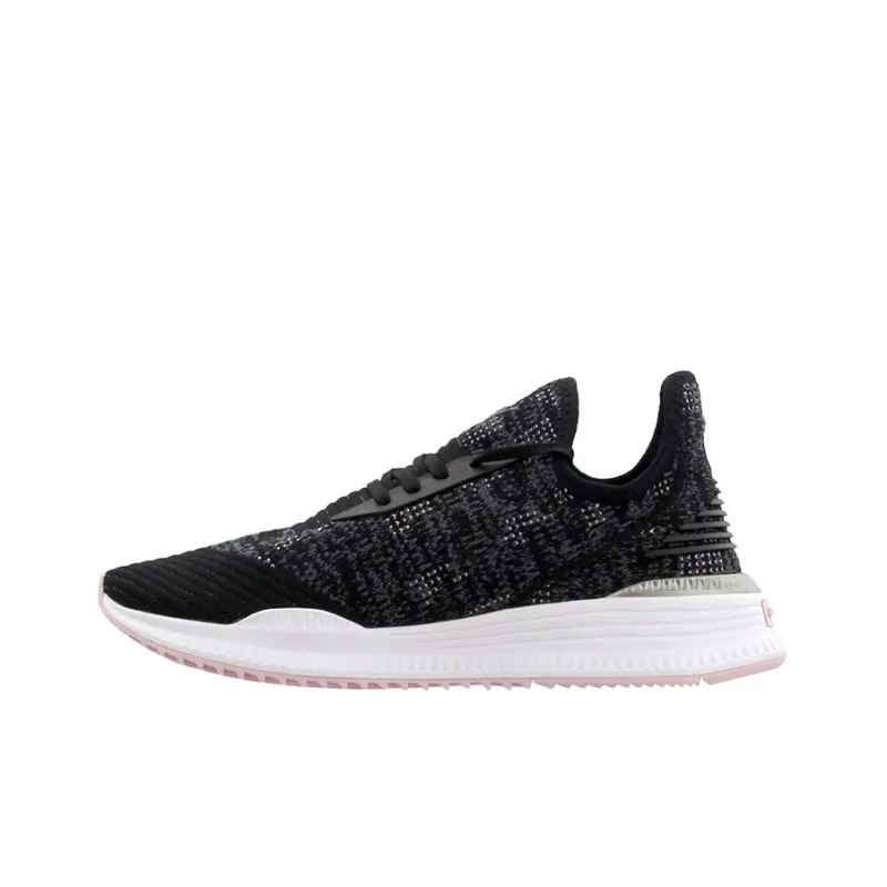 PUMA AVID Evoknit Mosaic Breathable Lightweight Low-Top Running Shoes Women's Black Pink-0