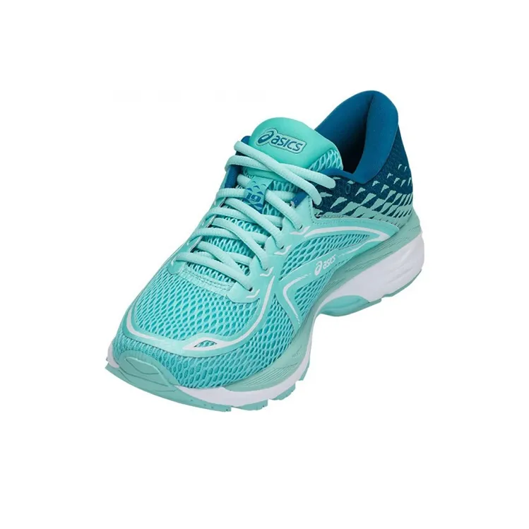 Asics Gel-Cumulus Durable Breathable Low-Top Running Shoes Women's Mint Blue-3