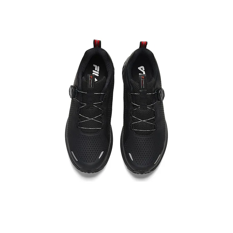 FILA Fence Cushioning Anti-Slip Wear-Resistant Breathability Low-Top Outdoor Shoes Men's Black-3