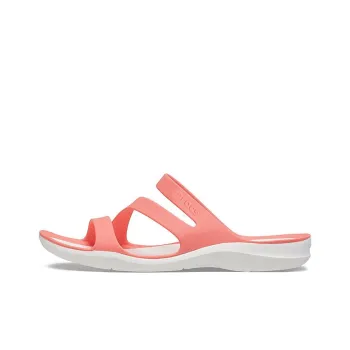 Crocs Soft Sole Cozy Sports Red Sandals Women's