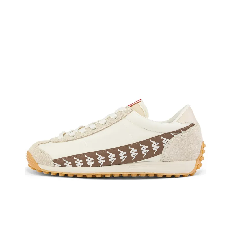 Kappa Coverage Low Top Training Running Shoes Unisex White Brown Khaki Brown-0